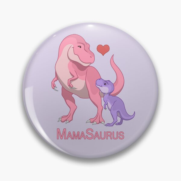 Item preview, Pink MamaSaurus Mother & Purple Baby T-Rex Dinosaurs designed and sold by csforest.