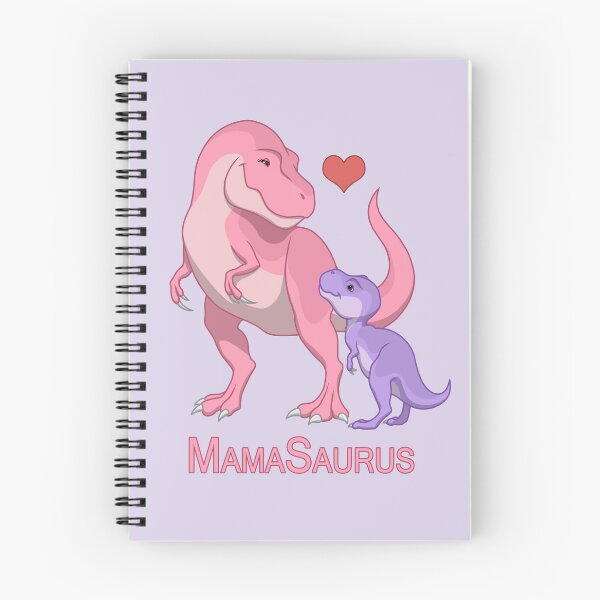Item preview, Pink MamaSaurus Mother & Purple Baby T-Rex Dinosaurs designed and sold by csforest.