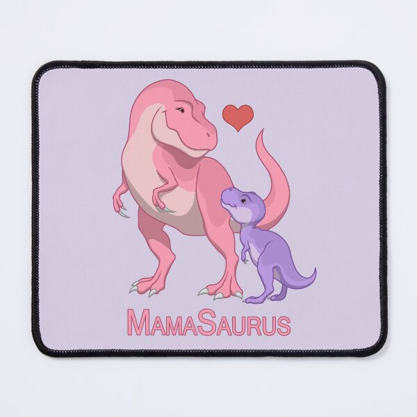 Item preview, Pink MamaSaurus Mother & Purple Baby T-Rex Dinosaurs designed and sold by csforest.