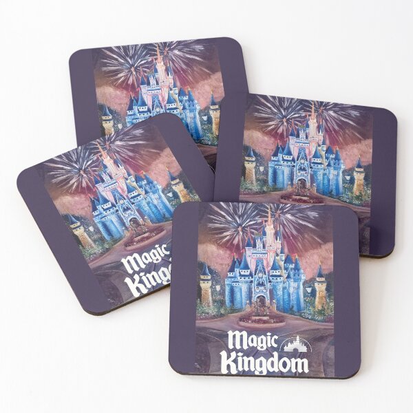 Item preview, Magic Kingdom w/ Text – Fireworks Oil Painting designed and sold by larrypnts.