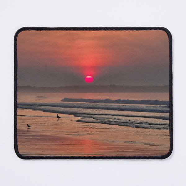 Item preview, Pink sunrise with the seagulls on the shore of Old Orchard Beach ME designed and sold by 1Thessa511.
