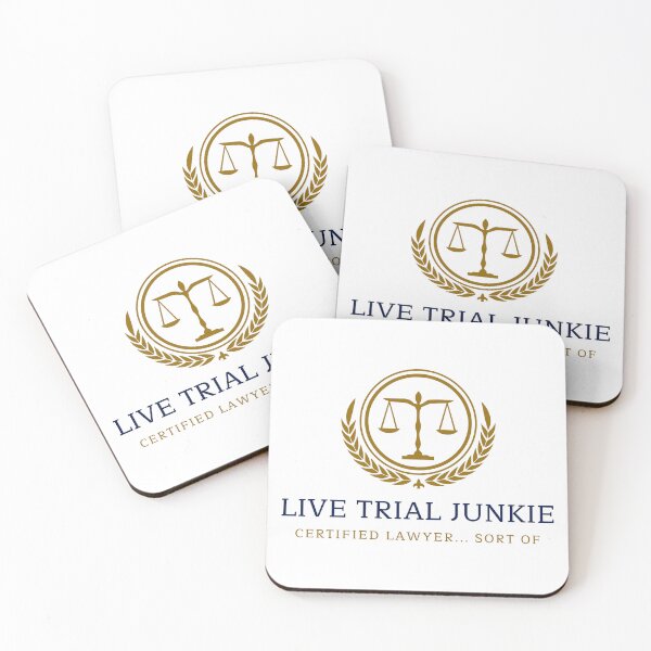 Item preview, Live Trial Junkie – Certified Lawyer… Sort Of | Funny Lawyer Shirt designed and sold by CloverBend.