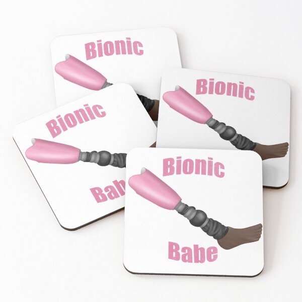 Item preview, pink bionic babe prosthetic leg 1 designed and sold by That Autist Artist.