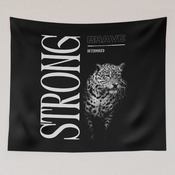 Item preview, Bold Leopard Motivational T-Shirt designed and sold by SmyrnaArtGalery.