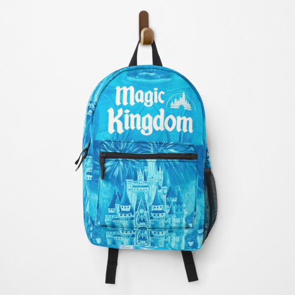 Item preview, Blue High Contrast Magic Kingdom w/ Text – Fireworks Oil Painting designed and sold by larrypnts.