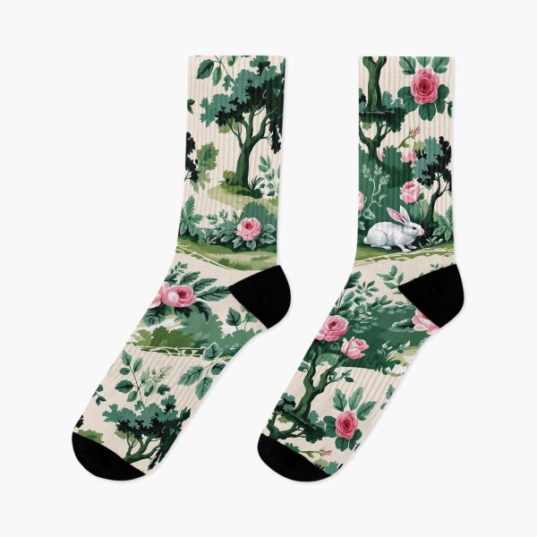 Item preview, Whimsical Rose Garden Pattern with Bunnies designed and sold by elissiart.