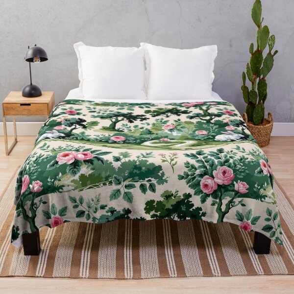 Item preview, Whimsical Rose Garden Pattern with Bunnies designed and sold by elissiart.