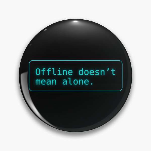 Item preview, Offline doesn’t mean alone Glitchy AI Sticker designed and sold by SoftErrorShop.