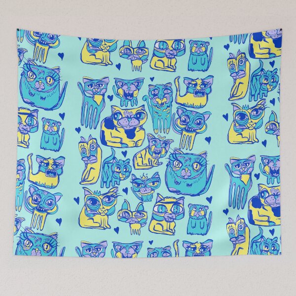 Item preview, more very  hideous cats designed and sold by crestfallenmermaid.