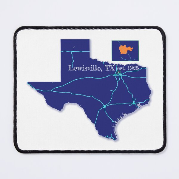 Item preview, Lewisville, TX [Blue] designed and sold by PhilbonianDezin.