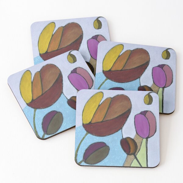 Item preview, Two Lips, One Heart: Floral Heartbeat abstract designed and sold by EdiesArts.
