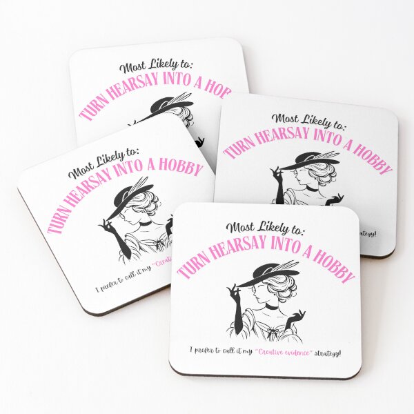 Item preview, Most Likely to Turn Hearsay Into a Hobby – Funny Lawyer T-Shirt for Sassy Women designed and sold by CloverBend.
