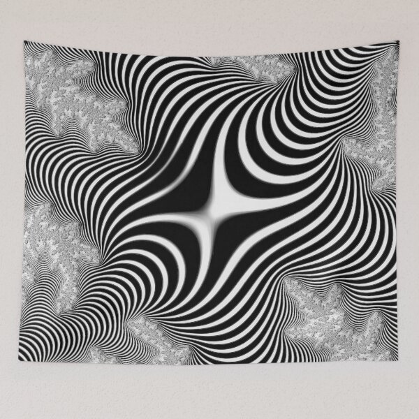 Item preview, Minimalist Fractal- Black & White Art designed and sold by ElaKog.
