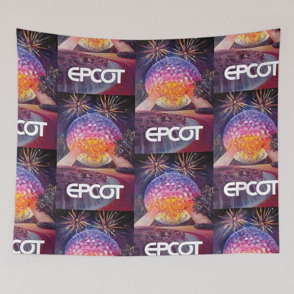 Item preview, Epcot Ball w/ Text – Fireworks Oil Painting designed and sold by larrypnts.