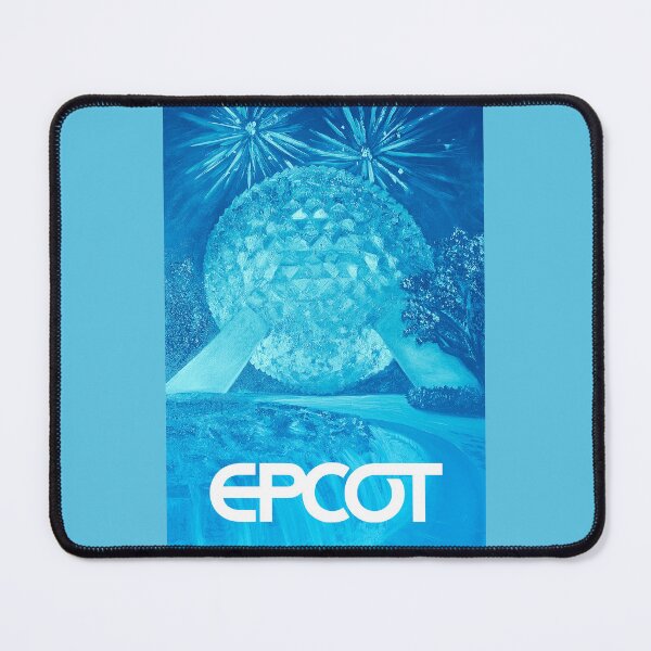 Item preview, Blue High Contrast Epcot Ball w/ Text – Fireworks Oil Painting designed and sold by larrypnts.