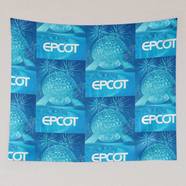 Item preview, Blue High Contrast Epcot Ball w/ Text – Fireworks Oil Painting designed and sold by larrypnts.