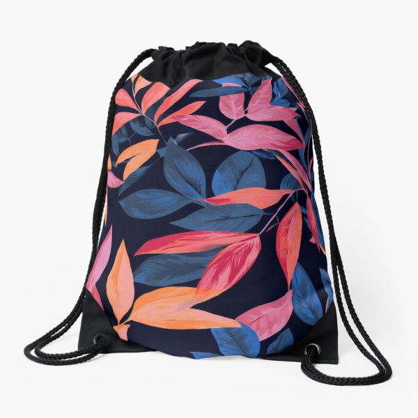 Item preview, Fantasy Fairytale Leaves In Midnight Blue, Pink, Peach designed and sold by DEC02.