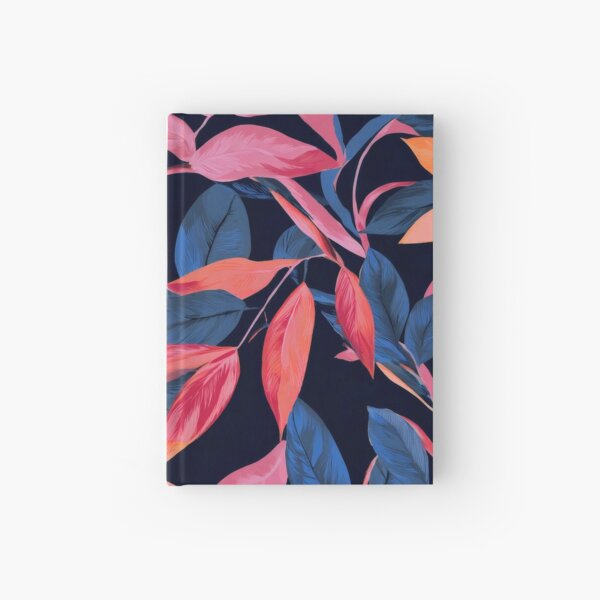 Item preview, Fantasy Fairytale Leaves In Midnight Blue, Pink, Peach designed and sold by DEC02.