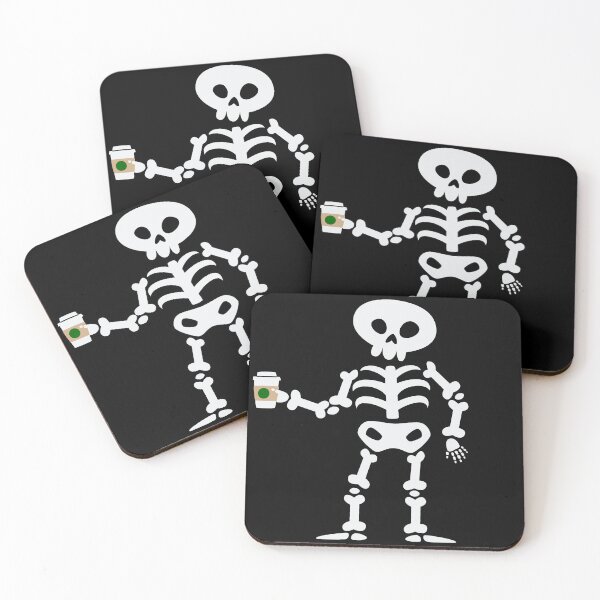 Item preview, coffee skeleton halloween skull cute funny gothic designed and sold by Gossip Rag.