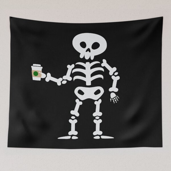 Item preview, coffee skeleton halloween skull cute funny gothic designed and sold by Gossip Rag.