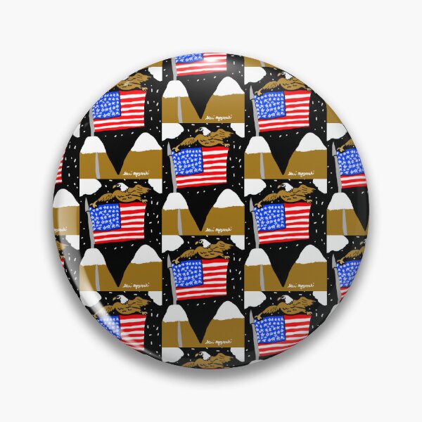 Item preview, American Bald Eagle on the USA Flag over The Mountains and Night Time  designed and sold by The Art Queen Of Michigan .