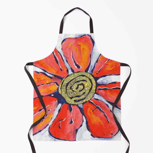 Item preview, Radiant Blossom: Bold Red Petals with Sparkling Golden Core designed and sold by EdiesArts.
