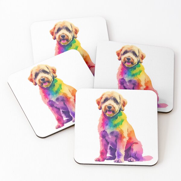 Item preview, Rainbow Watercolor Bernedoodle Art – Colorful Sponge Texture Dog Design designed and sold by Fredster1966.
