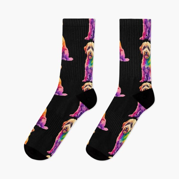 Item preview, Rainbow Watercolor Bernedoodle Art – Colorful Sponge Texture Dog Design designed and sold by Fredster1966.