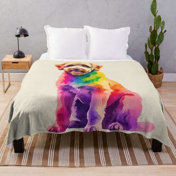 Item preview, Rainbow Watercolor Bernedoodle Art – Colorful Sponge Texture Dog Design designed and sold by Fredster1966.