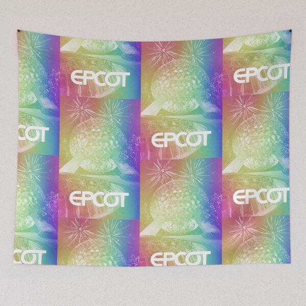 Item preview, Rainbow Epcot Ball w/ Text – Fireworks Oil Painting designed and sold by larrypnts.