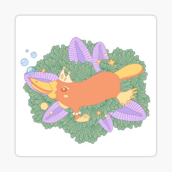 Item preview, coral platypus  designed and sold by MUSHIETAZ.