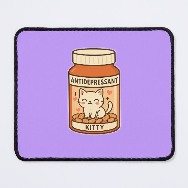 Item preview, Cute antidepressant kitty  designed and sold by ChibicrittersCo.