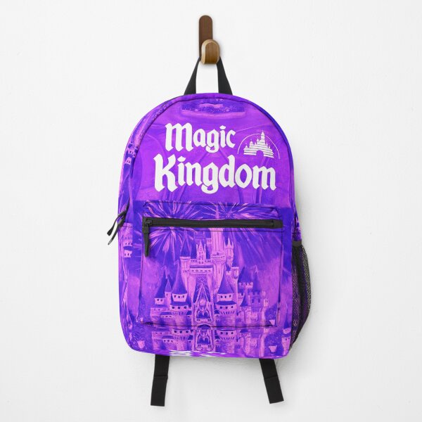 Item preview, Purple High Contrast Magic Kingdom w/ Text – Fireworks Oil Painting designed and sold by larrypnts.