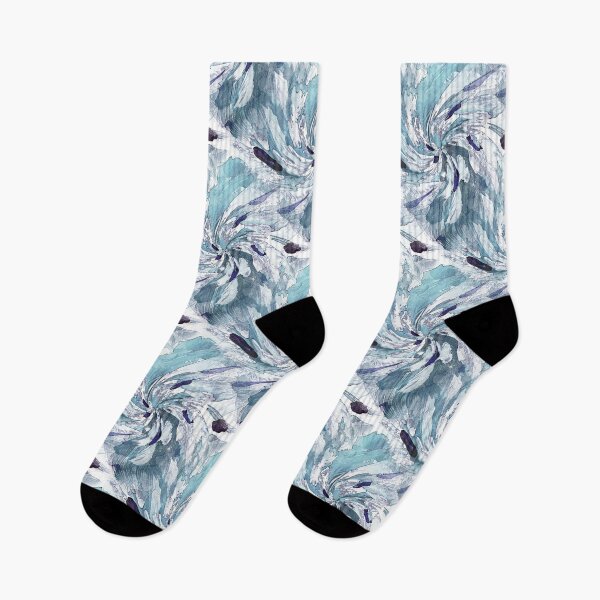 Item preview, Soft Loose Blossom Abstract Pattern in Blue designed and sold by Artistestella.