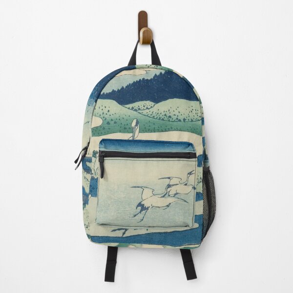 Item preview, Celestial Crane in Blue and White – Chinese-Inspired Art Print designed and sold by Cat-and-Panda.