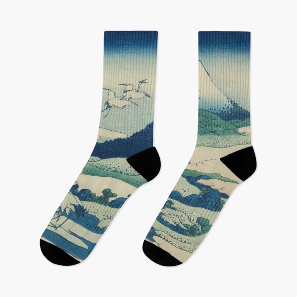 Item preview, Celestial Crane in Blue and White – Chinese-Inspired Art Print designed and sold by Cat-and-Panda.