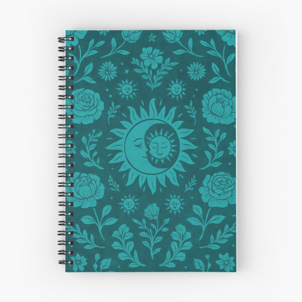 Item preview, Teal flora sun and Moon designed and sold by scicilysimonee.
