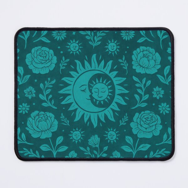 Item preview, Teal flora sun and Moon designed and sold by scicilysimonee.