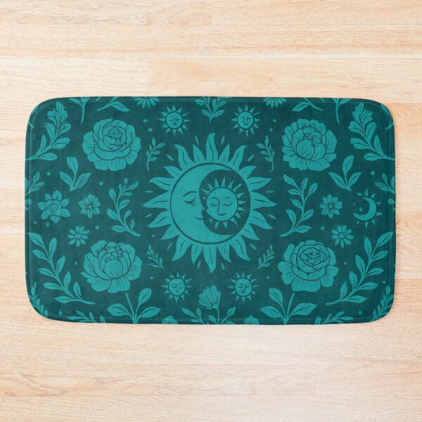 Item preview, Teal flora sun and Moon designed and sold by scicilysimonee.
