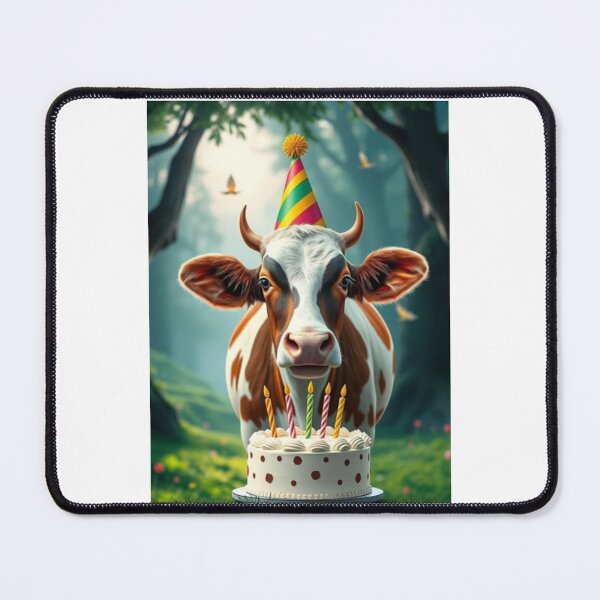Item preview, Cow Birthday Party Forest Cake Hat Happy Balloons Celebrations Cute designed and sold by CheeseBlueprint.