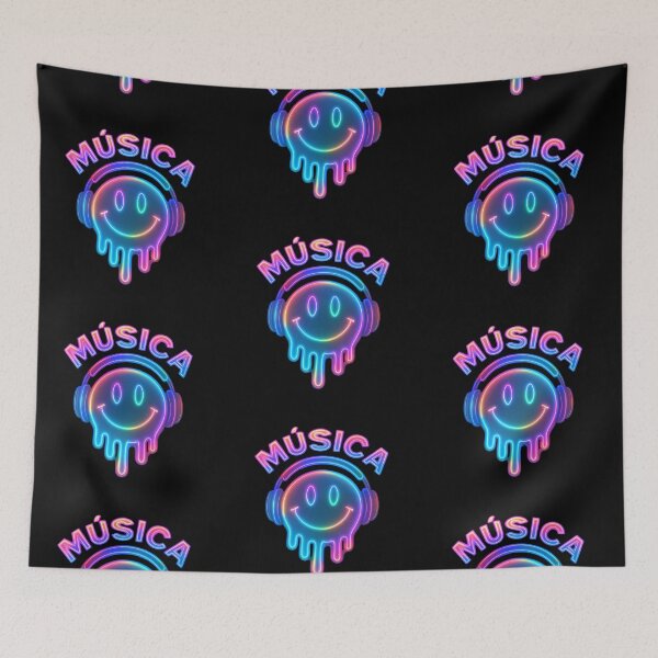 Item preview, MÚSICA Headphone Portrait – Minimalist Music Art with Neon Glow designed and sold by Psycho-Crazy.