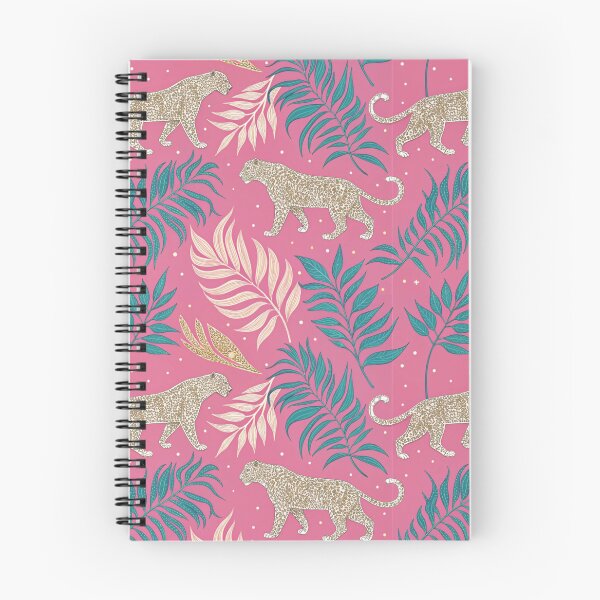 Item preview, Tropical Leopard - Exotic Leaves in Pink and Turquoise - Glamorous Jungle Print designed and sold by AOCollections.