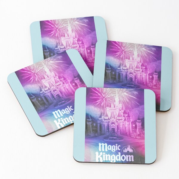 Item preview, Magic Kingdom Jewel Toned w/ Text – Fireworks Oil Painting designed and sold by larrypnts.