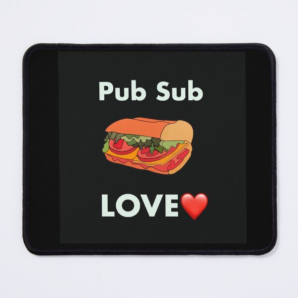 Item preview,  Pub Sub LOVE, Publix Sub Love White text black background  designed and sold by OneCatShop.