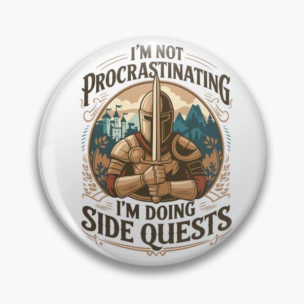Item preview, I'm Not Procrastinating Funny Side Quests Gamer designed and sold by EanayarDesigns.