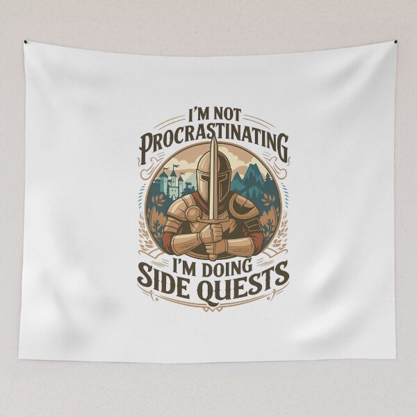Item preview, I'm Not Procrastinating Funny Side Quests Gamer designed and sold by EanayarDesigns.