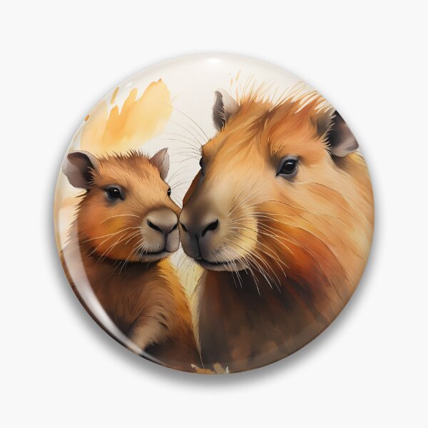 Item preview, Baby and Mama Capybaras designed and sold by Glimmersmith.