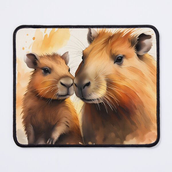 Item preview, Baby and Mama Capybaras designed and sold by Glimmersmith.