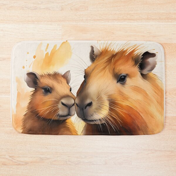 Item preview, Baby and Mama Capybaras designed and sold by Glimmersmith.