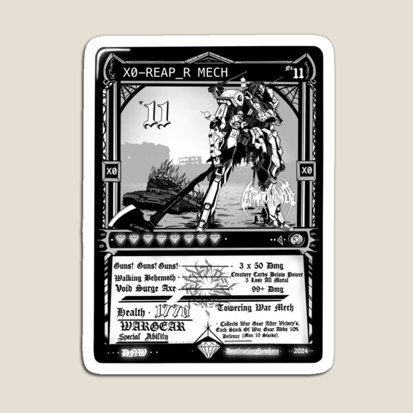 Artikelvorschau, X0-REAP_R MECH (DNW-Sammelkarte) entworfen und verkauft von Destination  Nowhere.
